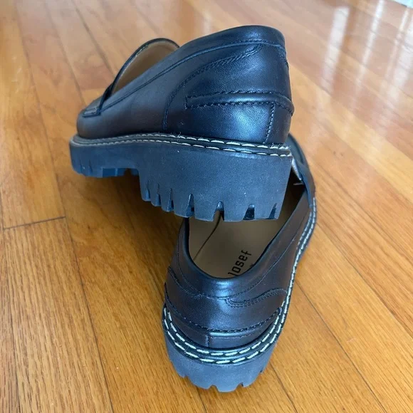 Chic Jon Josef Black Leather Loafers size 38 - Picture 6 of 13